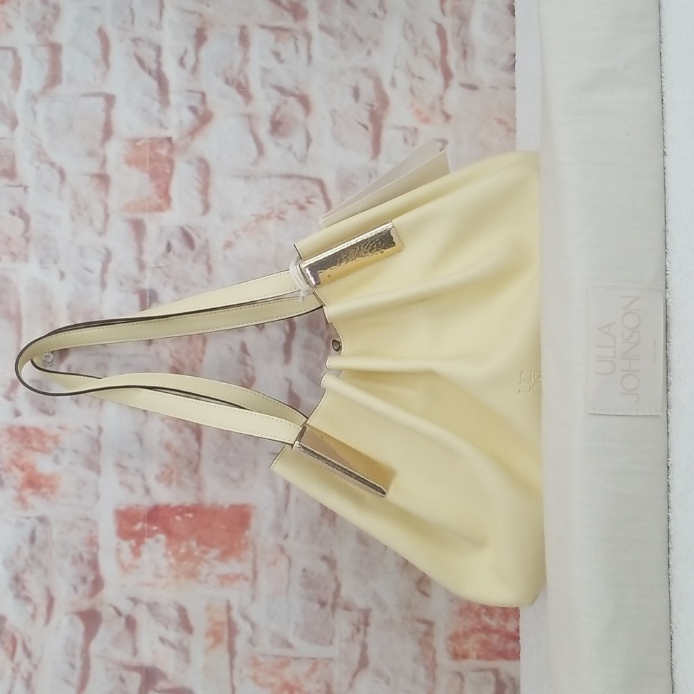 New Ulla Johnson Isadora Mini Ruched East-West Tote Bag